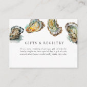 Elegante Waterverf Oyster gebraden geschenken Informatiekaartje (Voorkant)