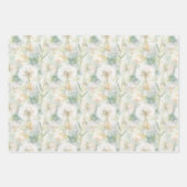 Elegante Waterverf paardenbloemen Inpakpapier Vel (Voorkant)