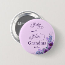 Elegante waterverf paarse bloem Oma-in-spe