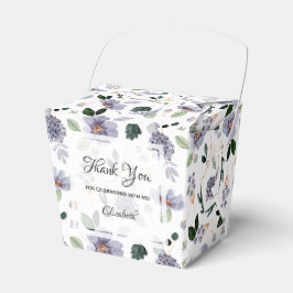 Elegante waterverf paarse bloemen bedankdoosjes