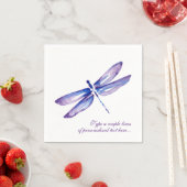 Elegante Waterverf Paarse Dragonfly Papier servett Servetten (Insitu)