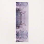 Elegante waterverf paarse naam yogamat (Voorkant)