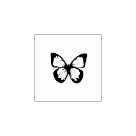 Elegante Waterverf Paarse Vlinder Rubberstempel