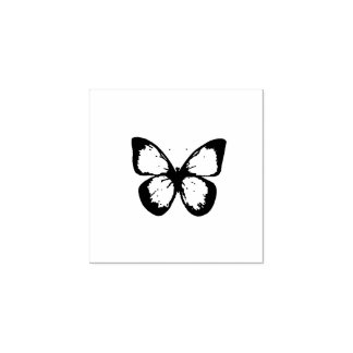 Elegante Waterverf Paarse Vlinder Rubberstempel