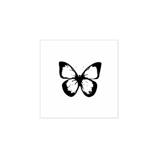 Elegante Waterverf Paarse Vlinder Rubberstempel (Afrduk)