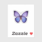 Elegante Waterverf Paarse Vlinder Sticker (Vel)
