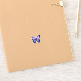Elegante Waterverf Paarse Vlinder Sticker