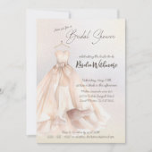 Elegante waterverf parel witte jurk vrijgezellenfe kaart (Voorkant)