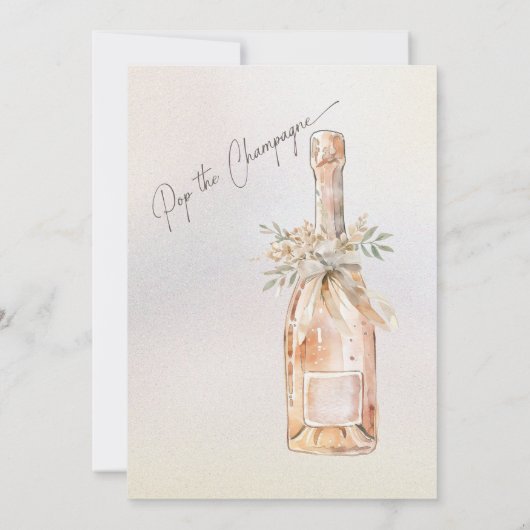 Elegante waterverf parel witte jurk vrijgezellenfe kaart (Achterkant)