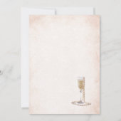 Elegante Waterverf Parels en Prosecco Bridal Sho Kaart (Achterkant)