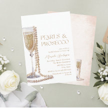 Elegante Waterverf Parels en Prosecco Bridal Sho