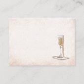 Elegante Waterverf Parels en Prosecco Bridal Show Informatiekaartje (Achterkant)