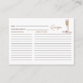 Elegante Waterverf Parels en Prosecco Bridal Show Informatiekaartje (Voorkant)