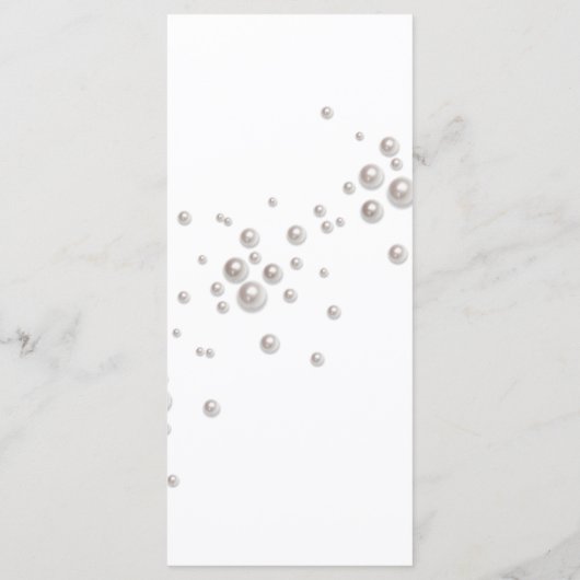 Elegante Waterverf Parels & Prosecco Vrijgezellenf Menu (Achterkant)