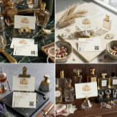 Elegante Waterverf Parfum QR Code Sociale Media Visitekaartje