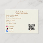 Elegante Waterverf Parfum QR Code Sociale Media Visitekaartje (Achterkant)