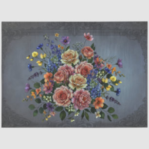 Elegante Waterverf Pastel Bloemen Decoupage Tissuepapier