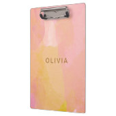 Elegante Waterverf Pastel gepersonaliseerde naam r Klembord (Links)