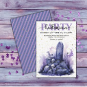 Elegante Waterverf Pastel Gothic Halloween Party Kaart