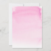 Elegante Waterverf Pastel Roze Gouden Bat Mitswa Kaart (Achterkant)