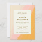 Elegante Waterverf Pastel Roze Graduation Party Kaart (Voorkant)