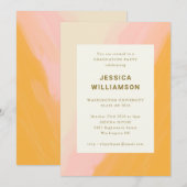 Elegante Waterverf Pastel Roze Graduation Party Kaart (Voorkant / Achterkant)