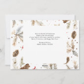 Elegante waterverf pastel winterfoto feestdagenkaart (Achterkant)