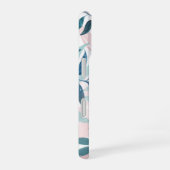 Elegante waterverf pastelbladeren monogram iPhone 16 hoesje (Rechterkant)