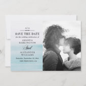 Elegante waterverf pastelblauw nautische bruiloft save the date (Voorkant)