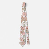 Elegante Waterverf pastelbloemen en roze rozen Stropdas (Voorkant)