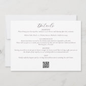 Elegante Waterverf pauw alles in één bruiloft Kaart (Achterkant)