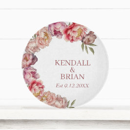 Elegante Waterverf Peony Custom Family Snijplank