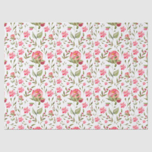 Elegante Waterverf Peony Floral botanisch Tissuepapier
