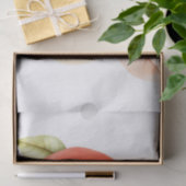 Elegante Waterverf perzik op witte achtergrond Tissuepapier (Geschenk)
