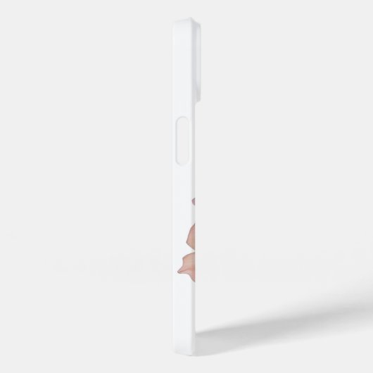 Elegante waterverf perzikkleurige bloemen Case-Mate iPhone case (Achterkant / Rechts)