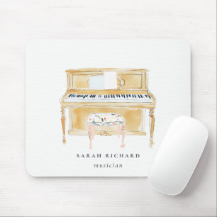 Elegante Waterverf Piano Muziekleraar Muismat