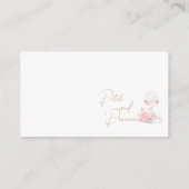 Elegante Waterverf Pinc Flowers Receptenkaart brui Informatiekaartje (Achterkant)