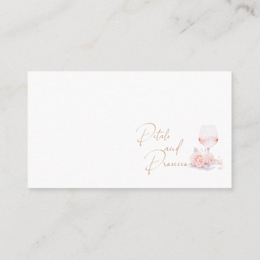 Elegante Waterverf Pinc Flowers Receptenkaart brui Informatiekaartje (Achterkant)