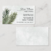 Elegante Waterverf Pine Branches Vrouwelijk Visitekaartje (Voorkant / Achterkant)