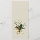 Elegante Waterverf Pine Christmas Menu (Achterkant)