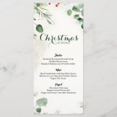 Elegante Waterverf Pine Christmas Menu (Voorkant)