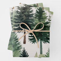 Elegante Waterverf Pine Tree Christmas