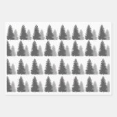 Elegante Waterverf Pine Tree Christmas Inpakpapier Vel (Voorkant 3)