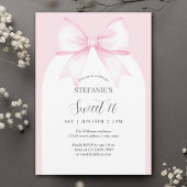 Elegante Waterverf Pink Bow Sweet 16 Birthday Kaart
