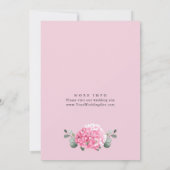 Elegante Waterverf Pink Hydrangea ENGAGEMENT PARTY Kaart (Achterkant)