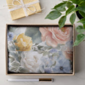 Elegante  Waterverf pioenen en Rozen Tissuepapier (Geschenk)
