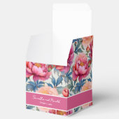 Elegante Waterverf pioenenbloemen gunstboxen Bedankdoosjes (Geopend)