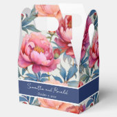 Elegante Waterverf pioenenbloemen gunstboxen Bedankdoosjes (Geopend)