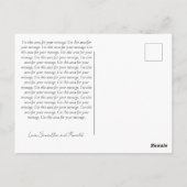 Elegante Waterverf pioenroos bloesems bruiloft bed Briefkaart (Achterkant)