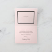 Elegante Waterverf pioenrozen bruiloft Bedankkaart (Binnen)